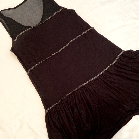 Layered slinky ruffle 3 tier sheer cut tank tunic super chic and fancy blouse - Picture 6 of 7